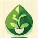 Icône symbolisant la durabilité avec une feuille stylisée et un cycle, évoquant la nature et l'économie circulaire.